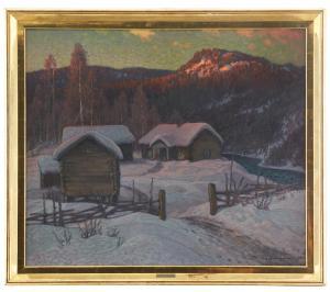 SCHULTZBERG Anshelm 1862-1945,Vinterafton,Uppsala Auction SE 2023-01-17