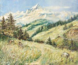 SCHULTZE BERTALLO Maximilian 1866,An alpine landscape,Dreweatt-Neate GB 2013-02-27