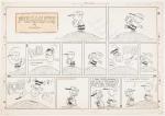 SCHULZ Charles Monroe,12-panel Peanuts Daily Comic Strip, baseball scene,1966,O'Gallerie 2020-08-17