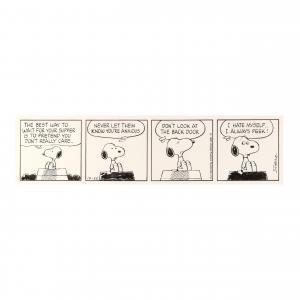 SCHULZ Charles Monroe 1922-2000,Peanuts Daily Comic Strip with Snoopy,1987,Leland Little 2024-02-01