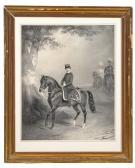 SCHULZ Emil 1822-1912,equestrian portrait of the young Crown Prince,1855,Palais Dorotheum 2021-05-20
