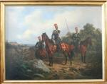Schulz Karl Friedrich 1796-1866,Kosaken-Patrouille,1850,Eppli Auktionen DE 2008-05-17