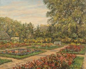 SCHULZ STRATHMANN Otto 1892-1960,Blossoming Garden,Stahl DE 2023-06-23