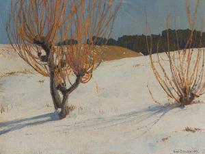 SCHULZE Emil 1863-1930,Pastures in Snow,1909,Auctionata DE 2014-01-24