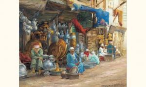 SCHULZE Hans 1904-1982,le marché du caire,Aguttes FR 2004-06-11