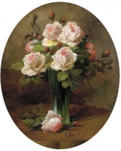SCHULZE Wilhelm 1865,A vase of pink roses,Christie's GB 2002-05-30