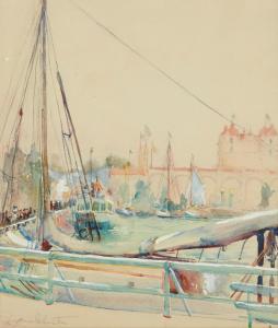 SCHUSTER Donna 1883-1953,Harbor Scene,Bonhams GB 2022-11-21