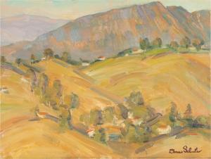 SCHUSTER Donna 1883-1953,HOLLYWOOD HILLS,1925,Abell A.N. US 2022-08-18