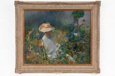 SCHUSTER Donna 1883-1953,WOMAN IN A GARDEN,Abell A.N. US 2020-03-01