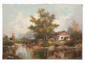 SCHUSTER Otto 1924,Farmhouse on a Pond,1970,Auctionata DE 2016-05-04