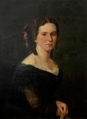 SCHUSTLER karl,Bildnis Mathilde Wesendonck mit Rosen im Haar,1860,Auktionshaus Quentin 2009-10-17