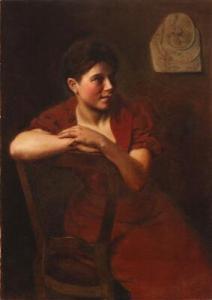 SCHUTTE Oscar 1837-1913,A sitting female model,Bruun Rasmussen DK 2019-11-11