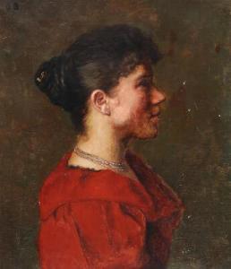 SCHUTTE Oscar 1837-1913,Portrait of a young woman,Bruun Rasmussen DK 2021-10-18
