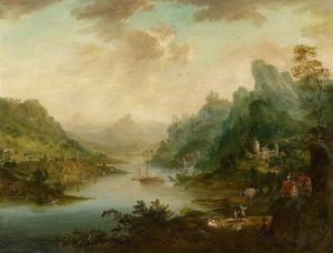 SCHUTZ Franz 1855-1945,Panoramic River Landscape,Lempertz DE 2016-05-21