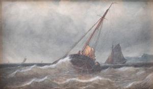 SCHUTZ Jan Frederik 1817-1888,PILOTE SHIP ON THE COAST OF DOVER,1856,Potomack US 2021-06-10