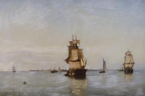 SCHUTZ Jan Frederik 1817-1888,Shipping off the Dutch coast,1875,Gorringes GB 2022-12-12
