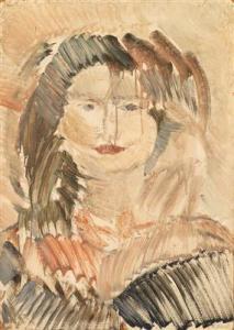 SCHUTZ LEINFELLNER Therese 1922-1967,Selbstportrait,1960,Palais Dorotheum AT 2015-12-17