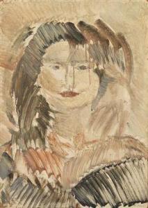 SCHUTZ LEINFELLNER Therese 1922-1967,Self Portrait,1960,Palais Dorotheum AT 2011-12-19
