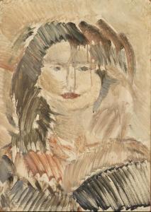 SCHUTZ LEINFELLNER Therese 1922-1967,"Self-portrait",1960,Palais Dorotheum AT 2012-12-20