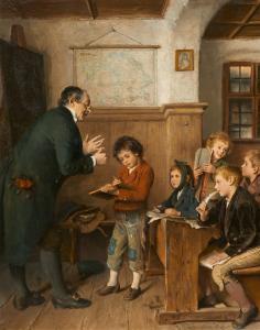 SCHUTZE Wilhelm 1840-1898,The School Lesson,Van Ham DE 2020-11-19
