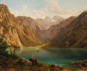 SCHWAB Maximilian 1800-1900,Blick über den Obersee des Königssees,1883,Mehlis DE 2019-11-21