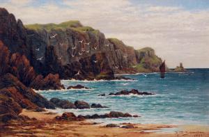 SCHWABEN Hans W,study of a rocky coastal scene,1899,Fieldings Auctioneers Limited 2012-07-28