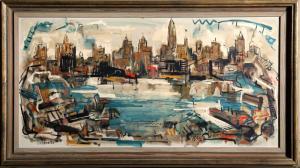 SCHWACHA George 1908-1986,New York City Skyline,1960,Ro Gallery US 2023-07-01