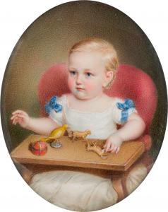 SCHWAGER Richard 1822-1880,Child portrait,1868,im Kinsky Auktionshaus AT 2021-07-06