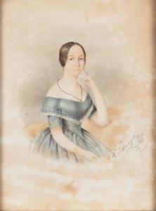 SCHWAGER Richard 1822-1880,Portrait of a young lady,1847,Desa Unicum PL 2021-09-08