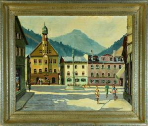 SCHWAIGER Fritz 1878-1953,Immenstadt - Marienplatz,Allgauer DE 2021-05-06
