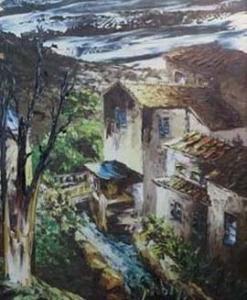 SCHWARTZ ABRYS Léon 1905-1990,Watermill in Provence,Matsa IL 2016-10-13