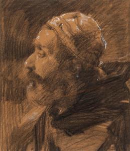 SCHWARTZ Frans 1850-1917,An elderly bearded man,Bruun Rasmussen DK 2023-08-07