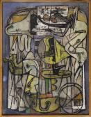 SCHWARTZ Irving 1895-1989,Abstract composition of musicians,1956,Eldred's US 2016-09-01