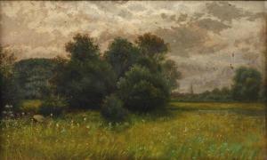 Schwartz J,Sommerliche Auenlandschaft zart blühende Wiese,1912,Mehlis DE 2018-02-22