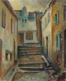 SCHWARTZ Walther 1889-1958,A back street with a staircase,1922,Bruun Rasmussen DK 2017-03-13