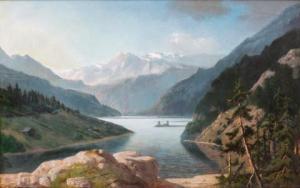 SCHWARTZE Johan Georg 1814-1874,A lake in Switserland,1874,Venduehuis NL 2018-11-21