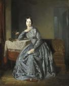 SCHWARTZE Johan Georg 1814-1874,Portrait of Johanna Louise van Eeghen-den Tex,Christie's 2002-09-03