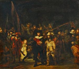 SCHWARTZE Johan Georg 1814-1874,Rembrandts Nachtwache,Van Ham DE 2017-01-24