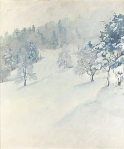 SCHWARZ Hans Kaspar,Winterliche Landschaft mit verschneitem Berghang.,Dobiaschofsky 2005-05-01