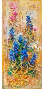 SCHWARZENBACH Armin 1914-2000,Blühende Blumen auf der Wiese,1990,Dobiaschofsky CH 2023-11-08