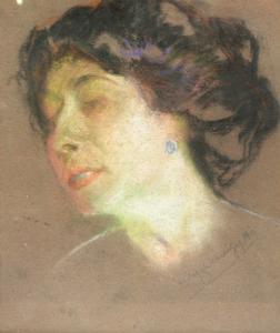 SCHWEITZER CUMPANA Rudolf 1886-1975,Woman Portrait,1912,Alis Auction RO 2008-01-13