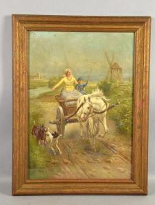SCHWEITZER Reinhold 1876-1940,Woman riding in a horse cart,Dargate Auction Gallery US 2016-07-10