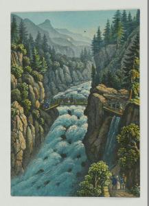 SCHWEIZ Wohl 1930,Reichenbachfall in der Aareschlucht bei Meiringen,1840,Zeller DE 2020-11-26