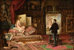 SCHWENNINGER Carl 1854-1903,The Painter and the Model,Simpson Galleries US 2020-02-15