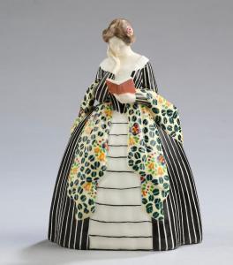 SCHWETZ Ida 1883-1971,a standing Biedermeier lady reading,1920,Palais Dorotheum AT 2023-11-03