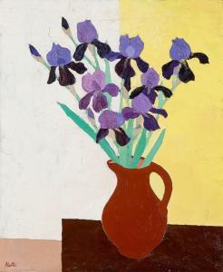 SCHWICHTENBERG Martel 1896-1945,Still life with iris,Villa Grisebach DE 2023-10-29