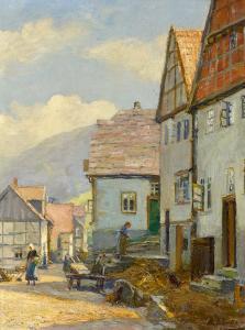 SCHWIERING Heinrich 1860-1936,Im Dorf,Van Ham DE 2012-10-24