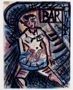 SCHWIMMER Max 1895-1960,In der Bar,1918,Peter Karbstein DE 2024-03-16