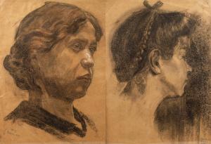 SCHWING S 1800-1800,Zwei Frauenportraits,1905,Mehlis DE 2016-02-25