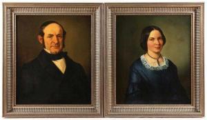 SCHWINGEN Peter 1813-1863,Paar Portraits eines Ehepaars,1856/59,Von Zengen DE 2018-11-30